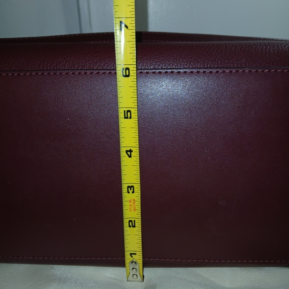 NWOT Michael Kors Oxblood Hamilton Satchel Crossbody Strap Gold Hardware - Picture 15 of 16